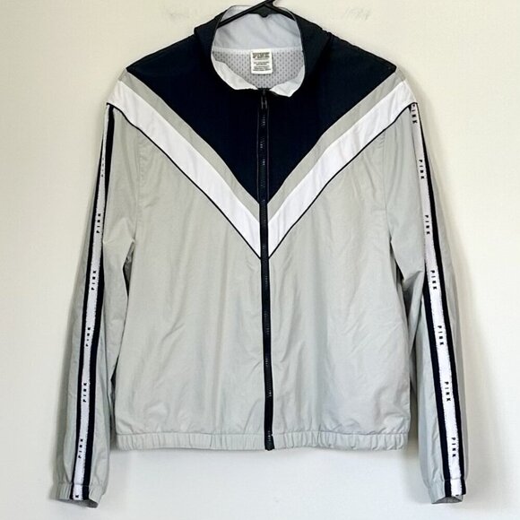 PINK Victoria's Secret Jackets & Blazers - Victoria's Secret PINK Full Zip Windbreaker Jacket - Size M/L